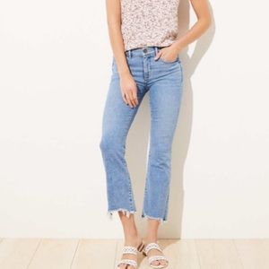LOFT High-Waisted Flare Crop Jeans